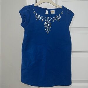 Gymboree Blue Dress with Gem Embellishments